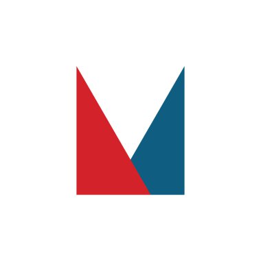 M harfi logo tasarım şablonu