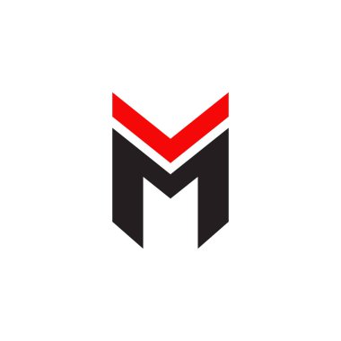 M harfi logo tasarım şablonu