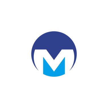 M harfi logo tasarım şablonu