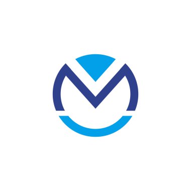 M harfi logo tasarım şablonu