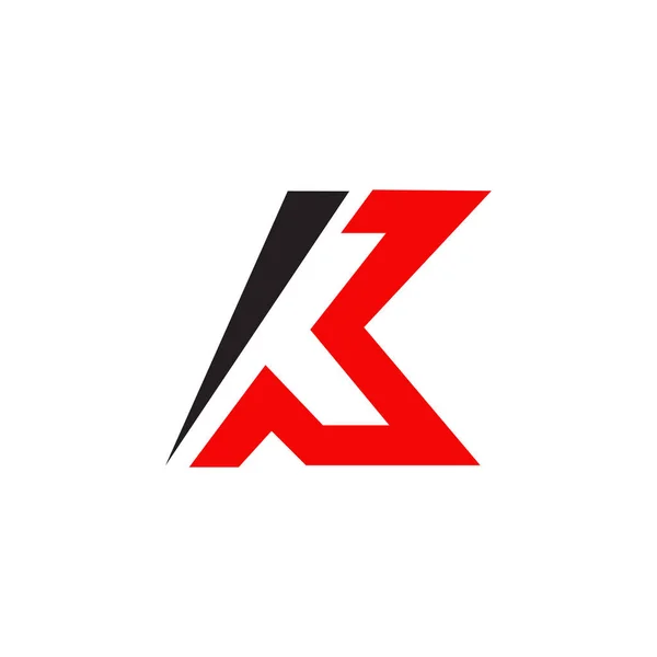 K bokstäver ursprungliga logotyp design vektor mall — Stock vektor