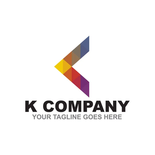 K Buchstabe Initial Logo Design Vektorvorlage — Stockvektor