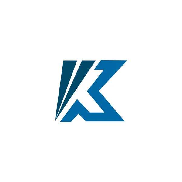 K harfi logo tasarım vektör şablonu — Stok Vektör
