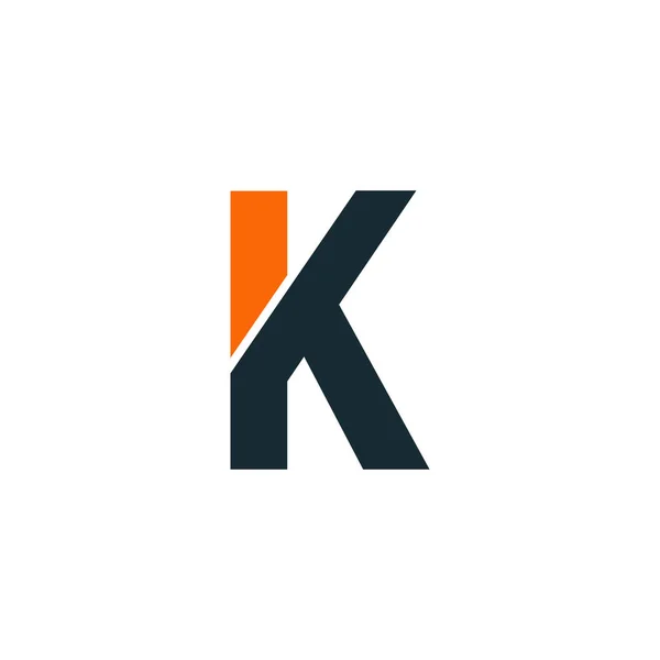 Šablona návrhu loga písmene K — Stockový vektor