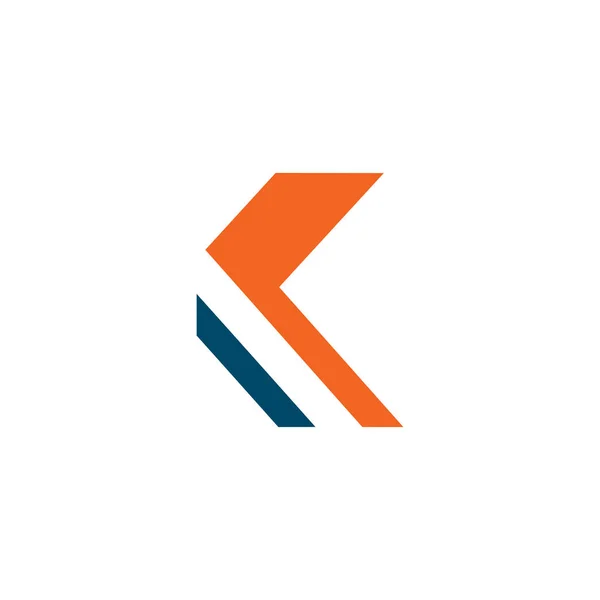 K Brief Logo Design Vektorvorlage — Stockvektor