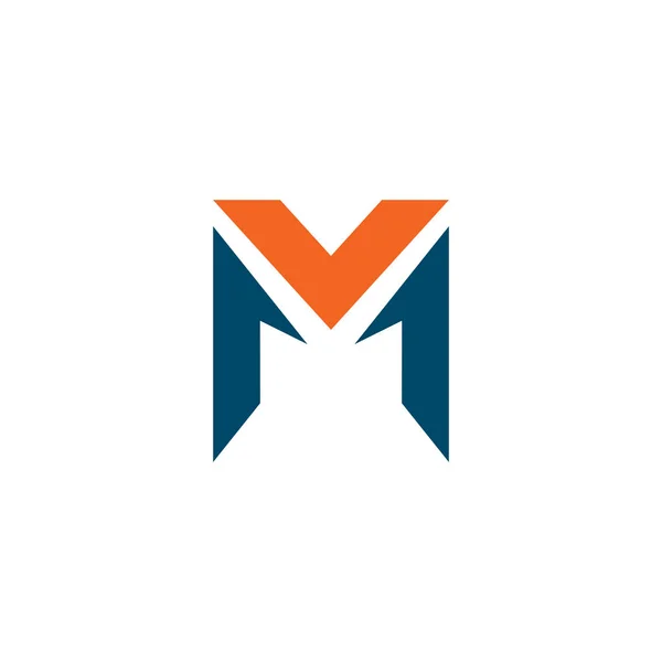 M lettera logo modello di design — Vettoriale Stock