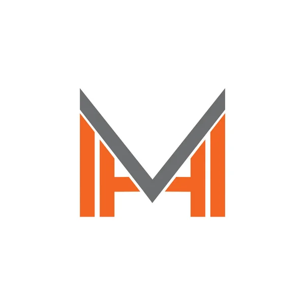 M字ロゴデザインテンプレート — ストックベクタ