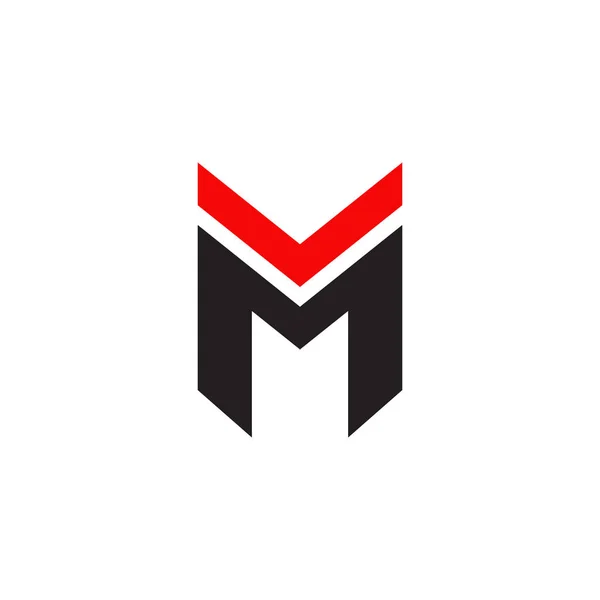 M harfi logo tasarım şablonu — Stok Vektör