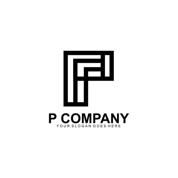 P letter initial logo design — Stock Vector