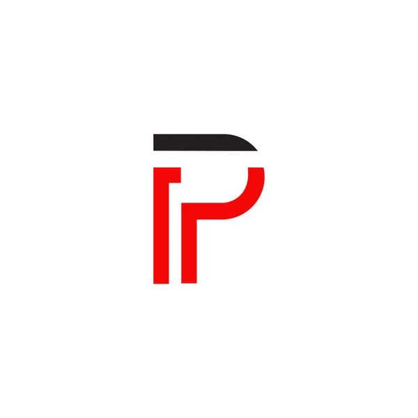 P-літера початковий дизайн логотипу — стоковий вектор
