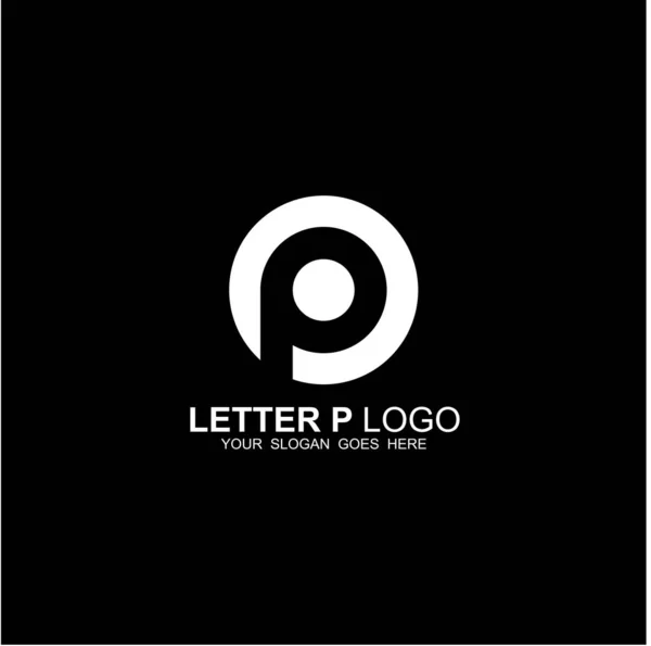 P letra projeto do logotipo inicial — Vetor de Stock