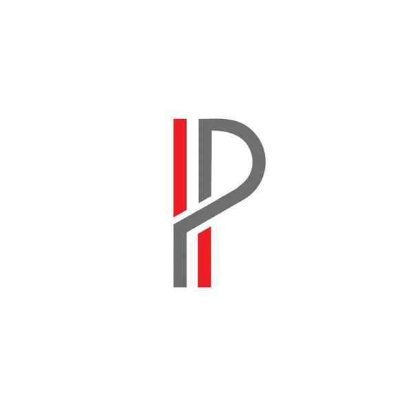P letra projeto do logotipo inicial — Vetor de Stock