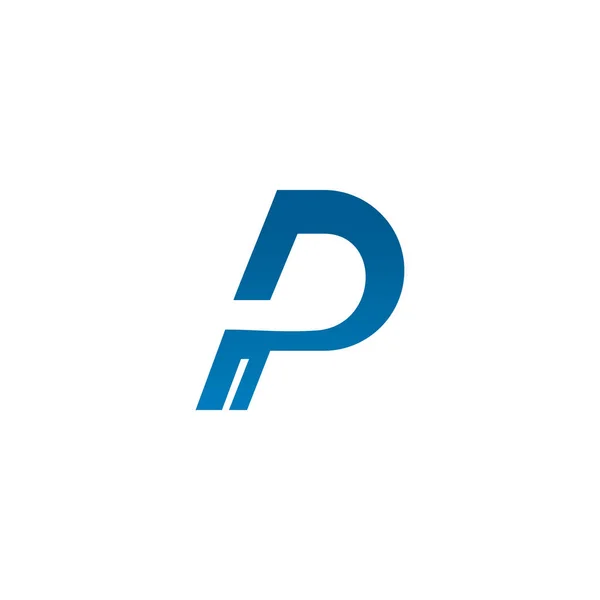 P lettre logo initial design — Image vectorielle