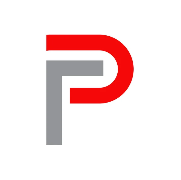 P betű kezdeti logó kialakítása — Stock Vector