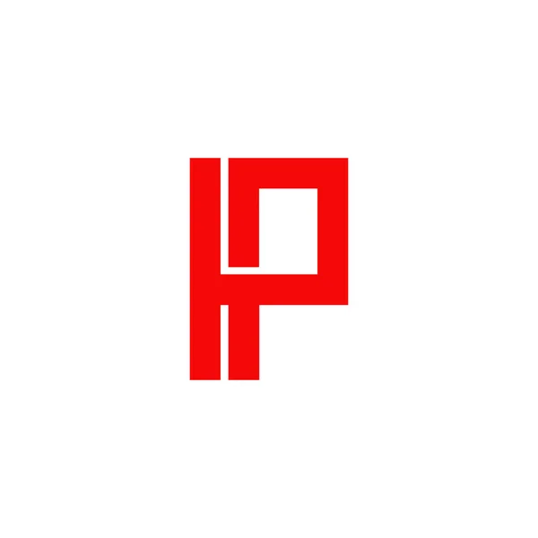 P lettre logo initial design — Image vectorielle