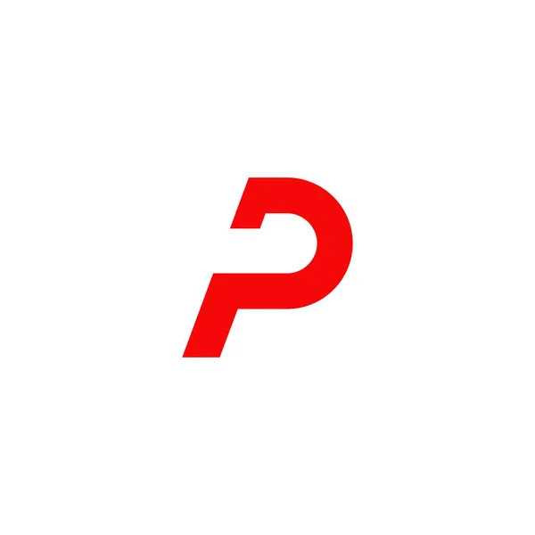 P letra projeto do logotipo inicial — Vetor de Stock