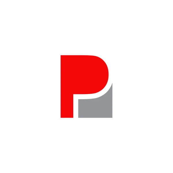 P lettre logo initial design — Image vectorielle