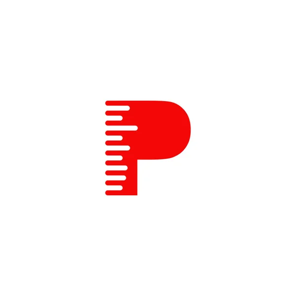 P letra diseño inicial del logotipo — Vector de stock