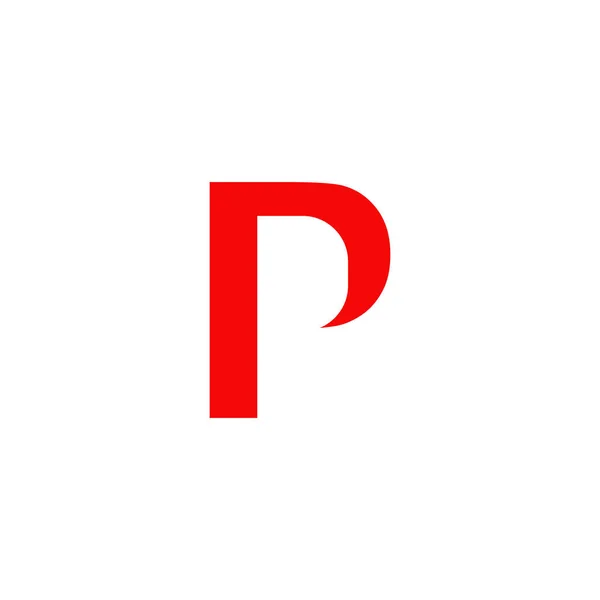 P lettre logo initial design — Image vectorielle