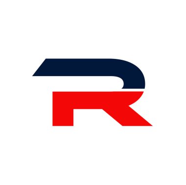 R Harfi Logo Tasarım Vektörü