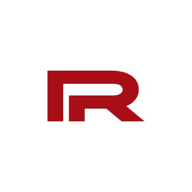 R Harfi Logo Tasarım Vektörü