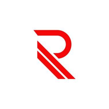 R Harfi Logo Tasarım Vektörü