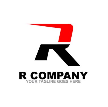 R Harfi Logo Tasarım Vektörü