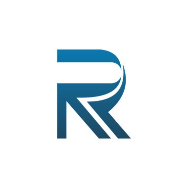 R Harfi Logo Tasarım Vektörü