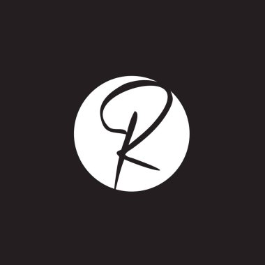 R Harfi Logo Tasarım Vektörü