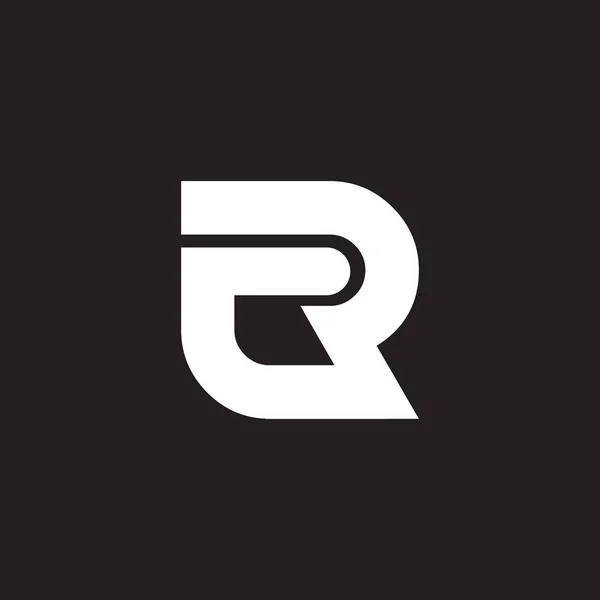 R Carta Logo Design Vector — Vetor de Stock