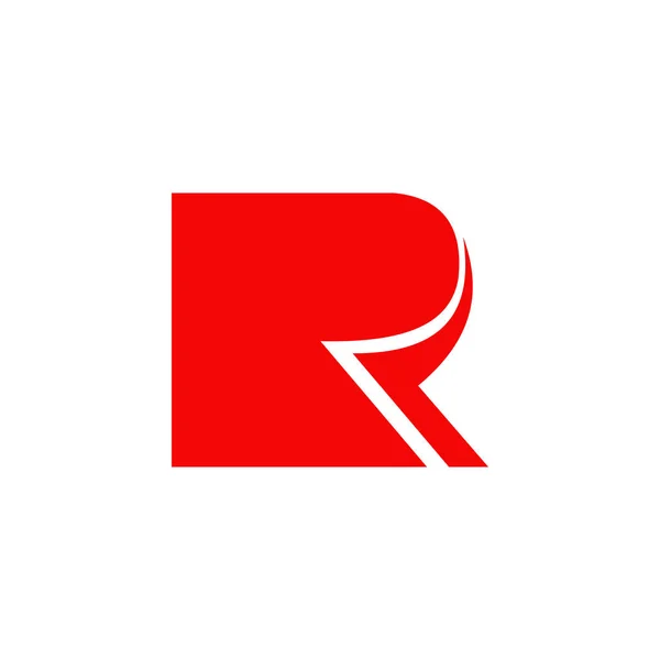 R Lettera Logo Design vettoriale — Vettoriale Stock