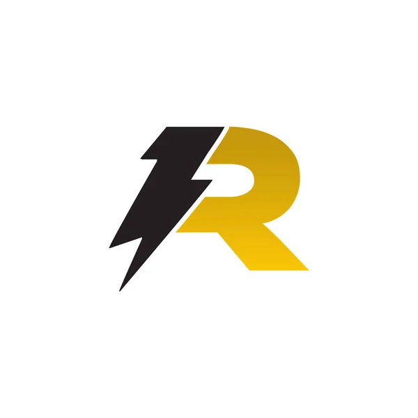 R Carta Logo Diseño Vector — Archivo Imágenes Vectoriales