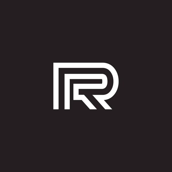 R Harfi Logo Tasarım Vektörü — Stok Vektör