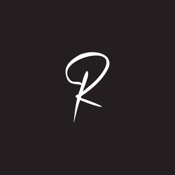 R Brev Logotyp Design Vector — Stock vektor