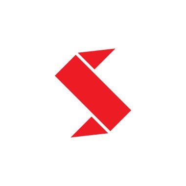 S harfi ilk simge logo tasarım şablonu