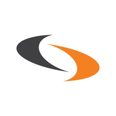 S harfi ilk simge logo tasarım şablonu