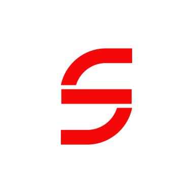 S harfi ilk simge logo tasarım şablonu