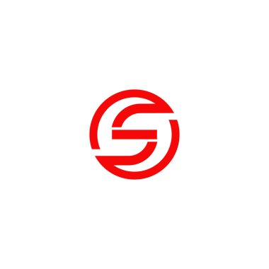 S harfi ilk simge logo tasarım şablonu