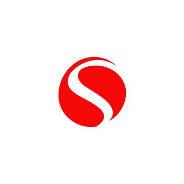S harfi ilk simge logo tasarım şablonu
