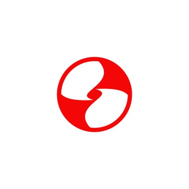 S harfi ilk simge logo tasarım şablonu