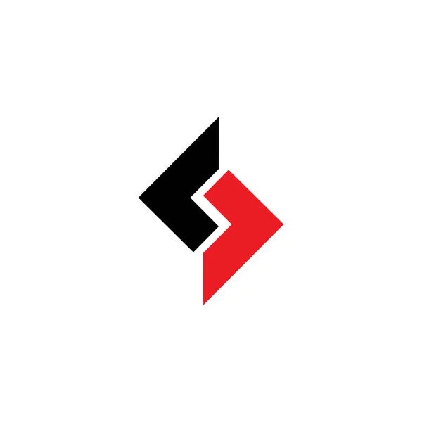 S lettera intial logo design icona modello vettoriale — Vettoriale Stock