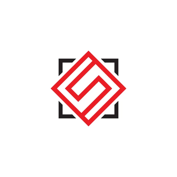 S huruf awal desain logo ikon templat vektor - Stok Vektor