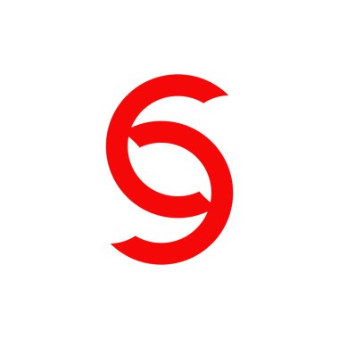 S harfi ilk simge logo tasarım şablonu
