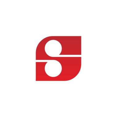 S harfi intial logo tasarımı ikon vektör şablonu