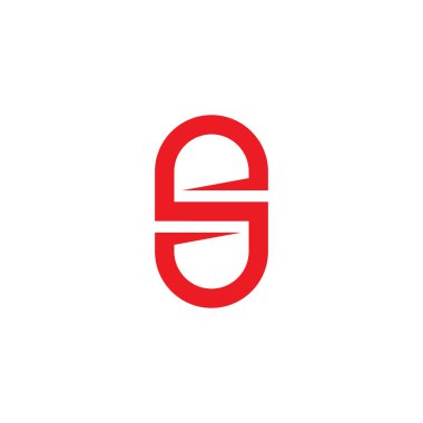 S harfi intial logo tasarımı ikon vektör şablonu