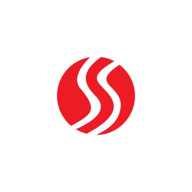 S harfi intial logo tasarımı ikon vektör şablonu