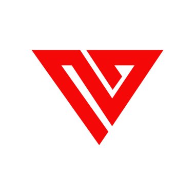 V Harfi Logo Tasarım Vektörü Şablonu