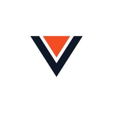 V Harfi Logo Tasarım Vektörü Şablonu