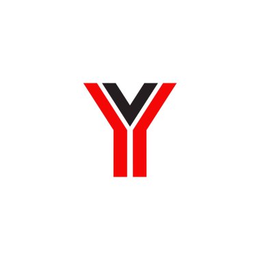 Y harfi logo tasarım vektör şablonu