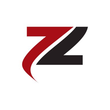 Z Harfi logo tasarım vektör şablonu